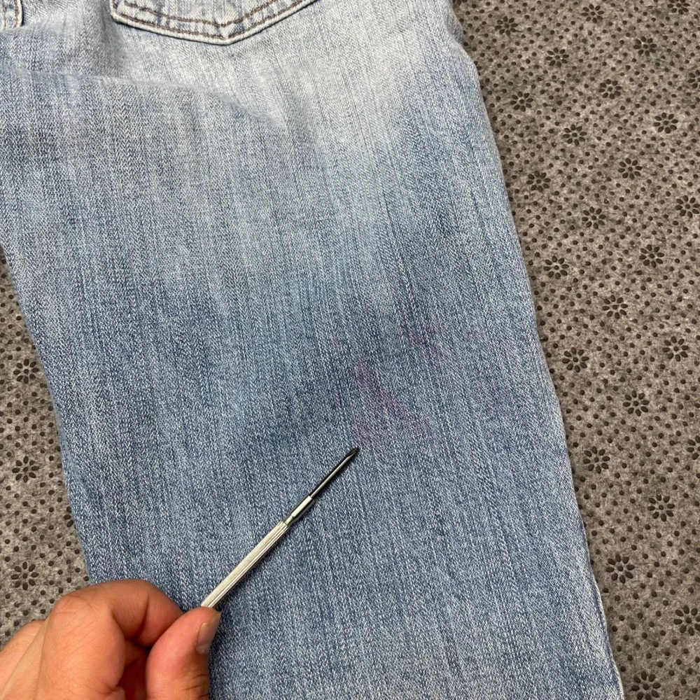 Vintage USA Y2K Armani Exchange Helix Flare Jeans Stone Wash Low Rise 4S W28xL28